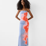 Lotus - Bandeau Flower Midi Dress