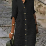 Loes -Classic Summer Midi Dress