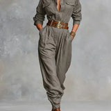 Megan | Linen-Cotton Jumpsuit