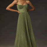 Isabella | Pleated tulle midi dress