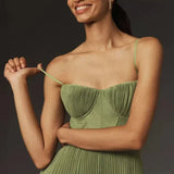 Isabella | Pleated tulle midi dress