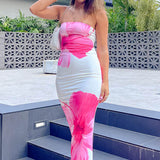 Arizona - Floral Mesh Maxi Dress