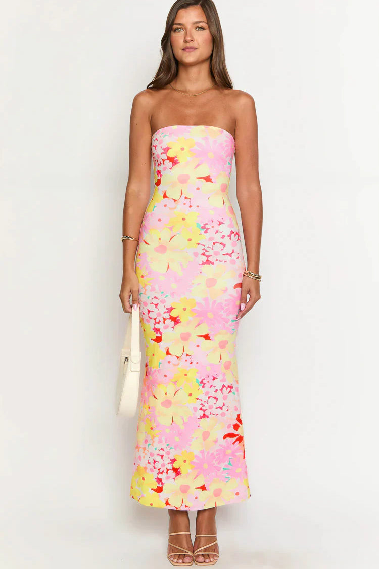 Arizona - Floral Mesh Maxi Dress
