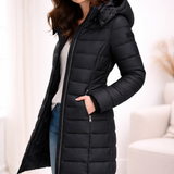 Elisa - Comfortable Hooded And Zippered Down Jacket