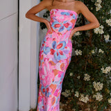 Jodie - Chic Strapless Midi Dress