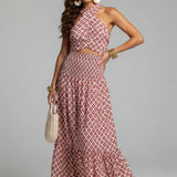 Mickay - Elegant ruched off-the-shoulder Midi Dress