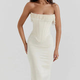 Zahra - Stunning Satin Midi Dress