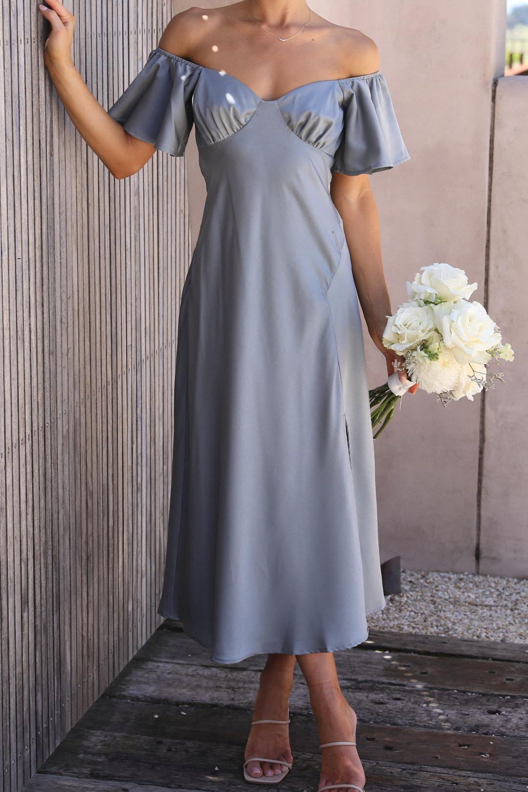 Nalani - Butterfly Sleeve Off-Shoulder Maxi Dress