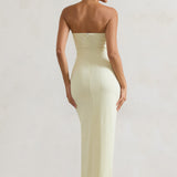 Cancun™ | Ecru strapless maxi dress with cutouts and twist