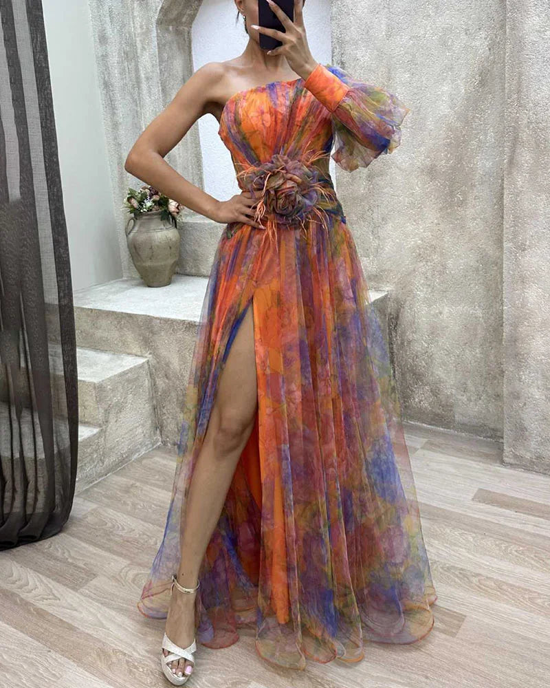 Cecelia - One Sleeve Maxi Dress
