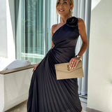 Lizbeth - Flower Shoulder Maxi Dress