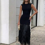 Loraine | Long dress with fringe
