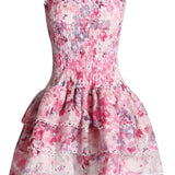 Cecilia | Strapless Floral Dress